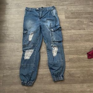 Ripped Cargo Pants from Forever 21
